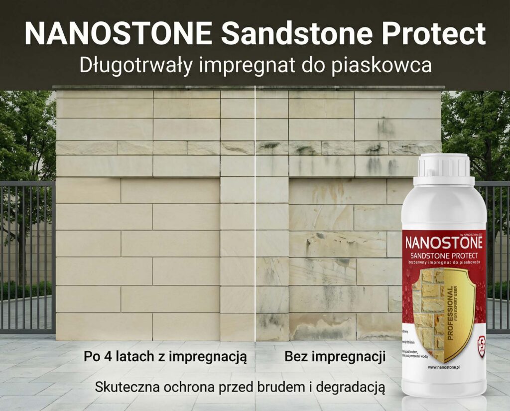 impregnat do piaskowca — zastosowanie NANOSTONE SANDSTONE PROTECT